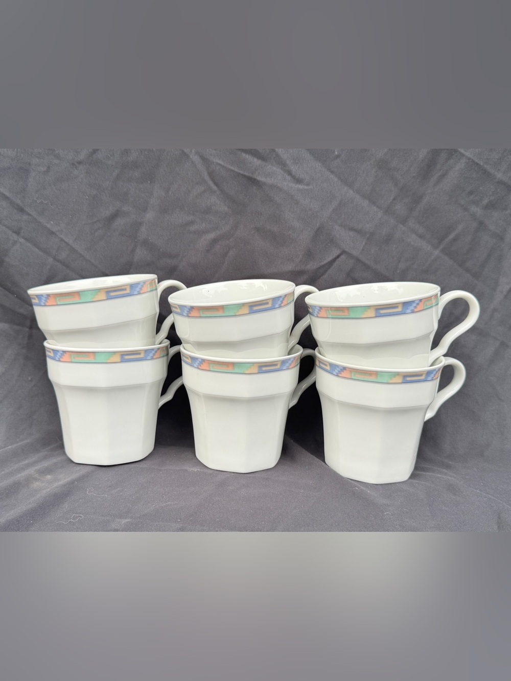 Christopher Stuart "Southwest" Y0002 Fine China Coffee/Tea Cups – Set of 6